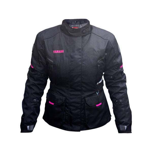 Chaqueta de Moto Railway Mujer Touring Negro/Rosado